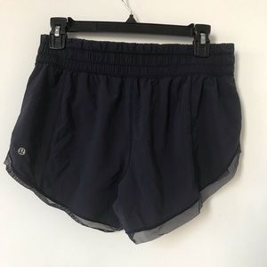 Navy Blue Lululemon Running Shorts Lightly Used